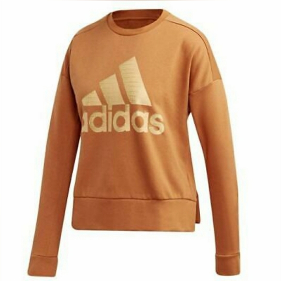 adidas Women's ID Glam Sweatshirt Tech Copper Med - Picture 4 of 9